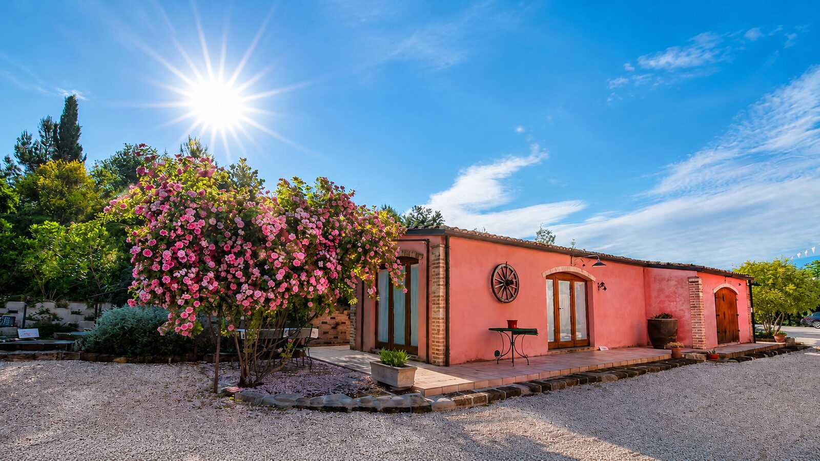 Cottage with roses